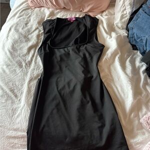 Edikted Black Sleeveless Scoop Neck Dress